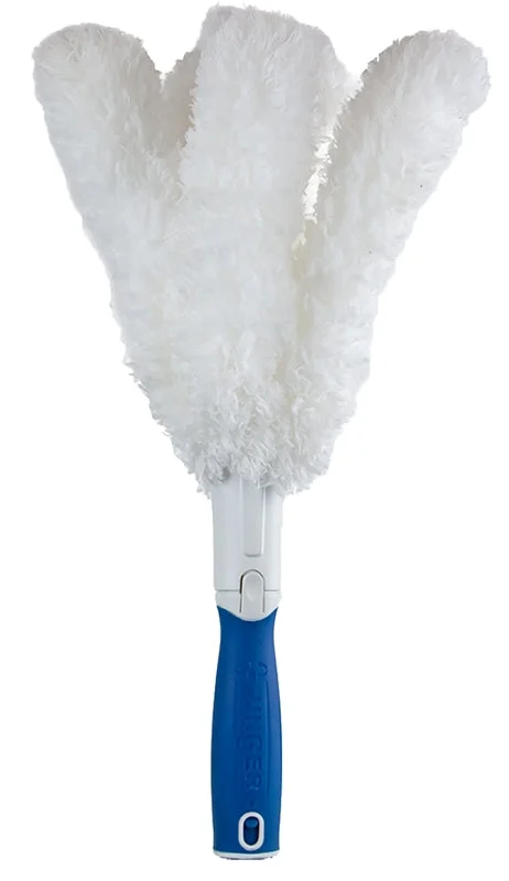 Unger 989400 Feather Duster, 2 in Head, Microfiber Head, 6 in L Handle, White
