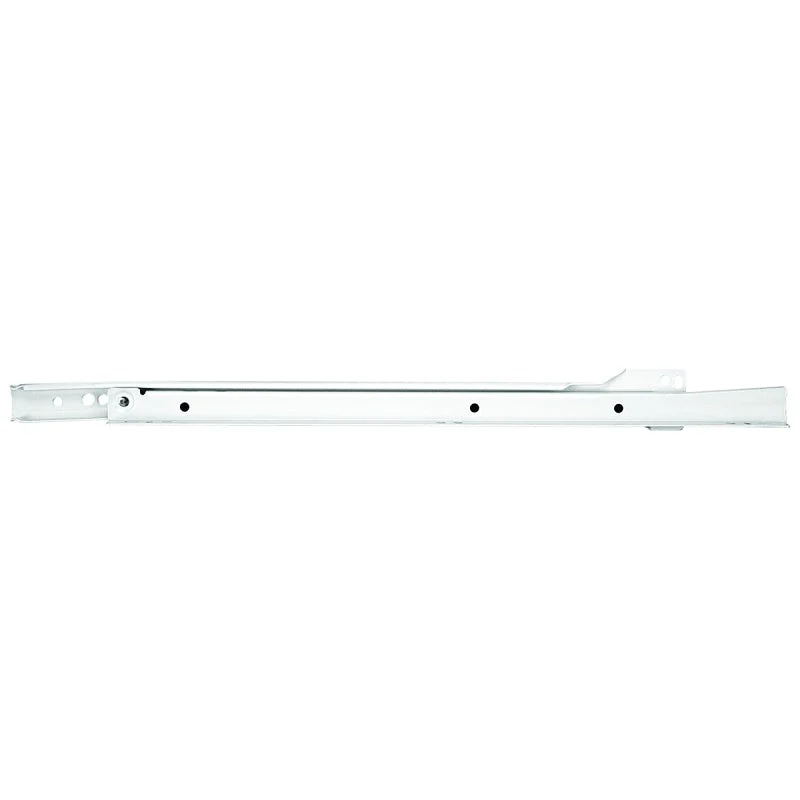 Knape & Vogt 1805H WH 500 Drawer Slide, 75 lb, 500 mm L Rail, 12.5 mm W Rail, Steel