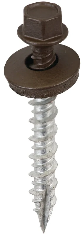 Acorn SW-MW15BS250 Screw, High-Low, Twin Lead Thread, Hex Drive, Self-Tapping, Burnished Slate, 250/BAG