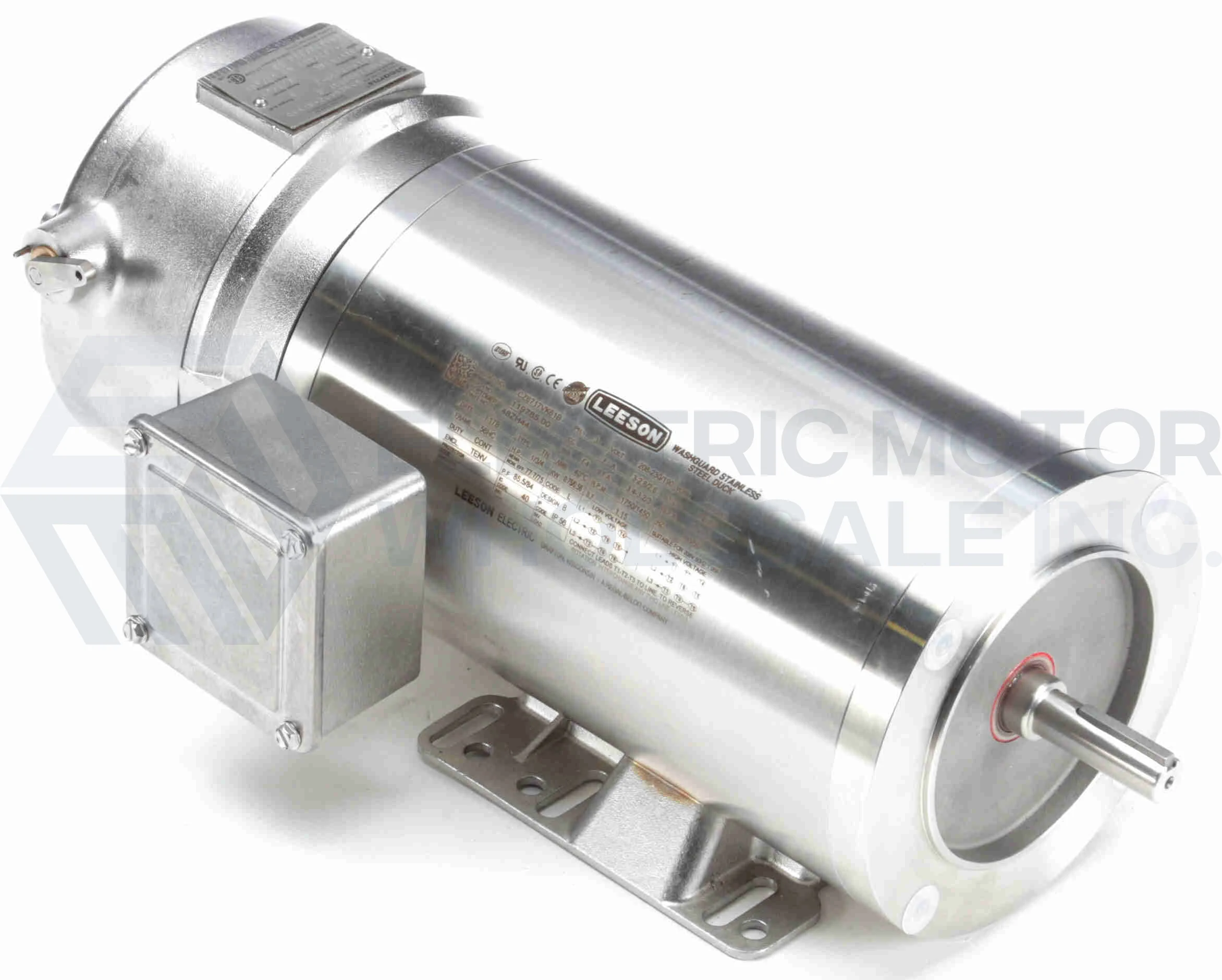 1/2HP LEESON 1725RPM 56HC TENV 3PH STAINLESS WASHDOWN BRAKE MOTOR 116483.00