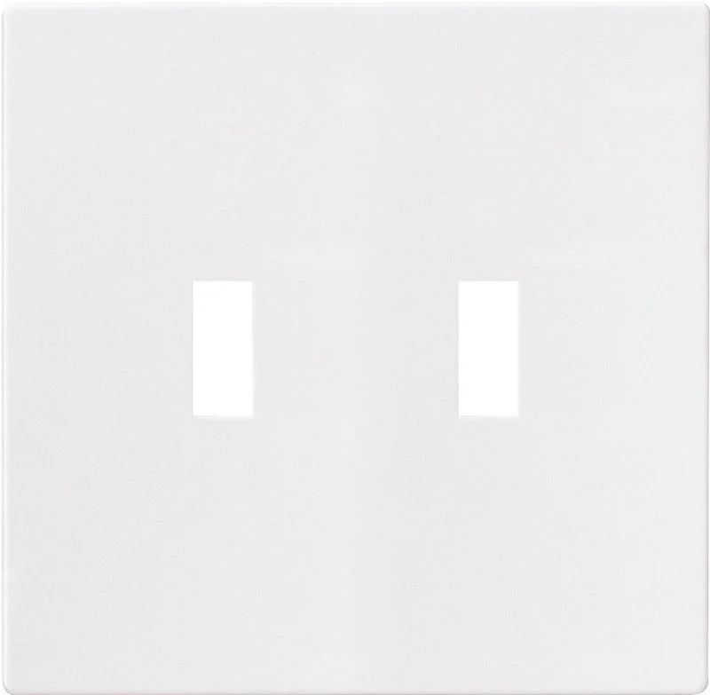 Eaton Wiring Devices PJS2W Wallplate, 4-7/8 in L, 4.94 in W, 2 -Gang, Polycarbonate, White, High-Gloss