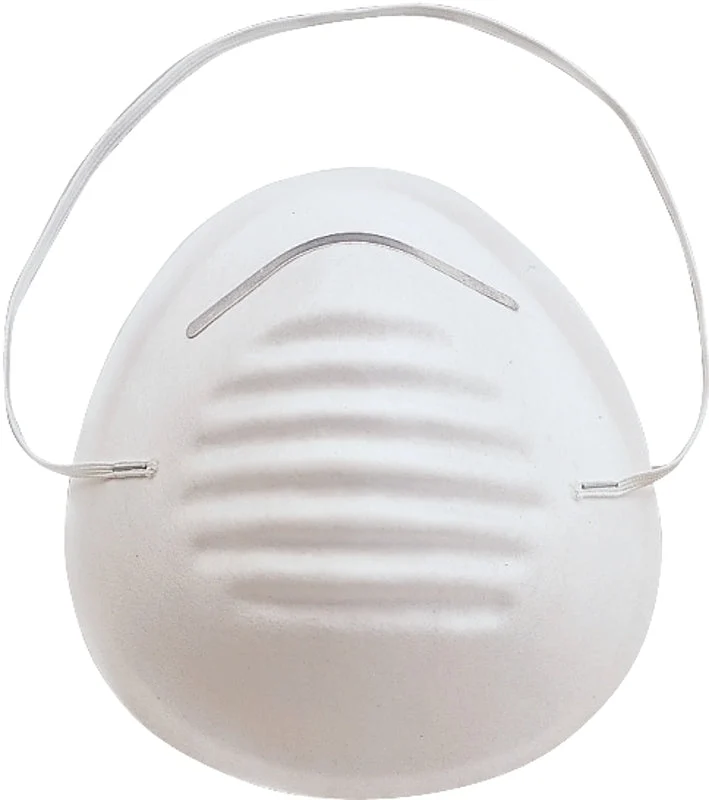 Camco USA TGE-DM01 Disposable Dust Mask, 5-1/4 in L x 4-1/4 in W Mask, Polypropylene Facepiece, White, Pack of 24