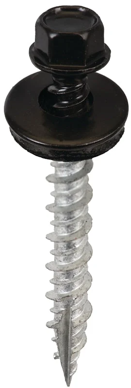 Acorn SW-MW15BK250 Screw, High-Low, Twin Lead Thread, Hex Drive, Self-Tapping, Type 17 Point, Black
