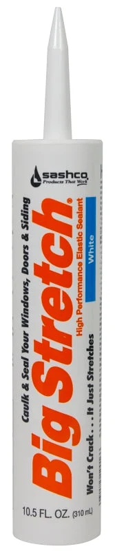 Sashco 10016 Caulk, White, -30 to 250 deg F, 10.5 oz Cartridge, Pack of 12