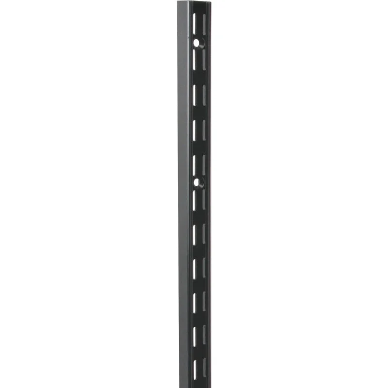 Knape & Vogt 82 BLK 39 Series Shelf Standard, Black, 450 lb, 14 ga Thick Material, 1-1/16 in W, 39 in H, Steel, Pack of 10