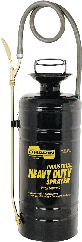 Chapin 1352 Compression Sprayer, 3 gal Tank, Steel Tank, 36 in L Hose