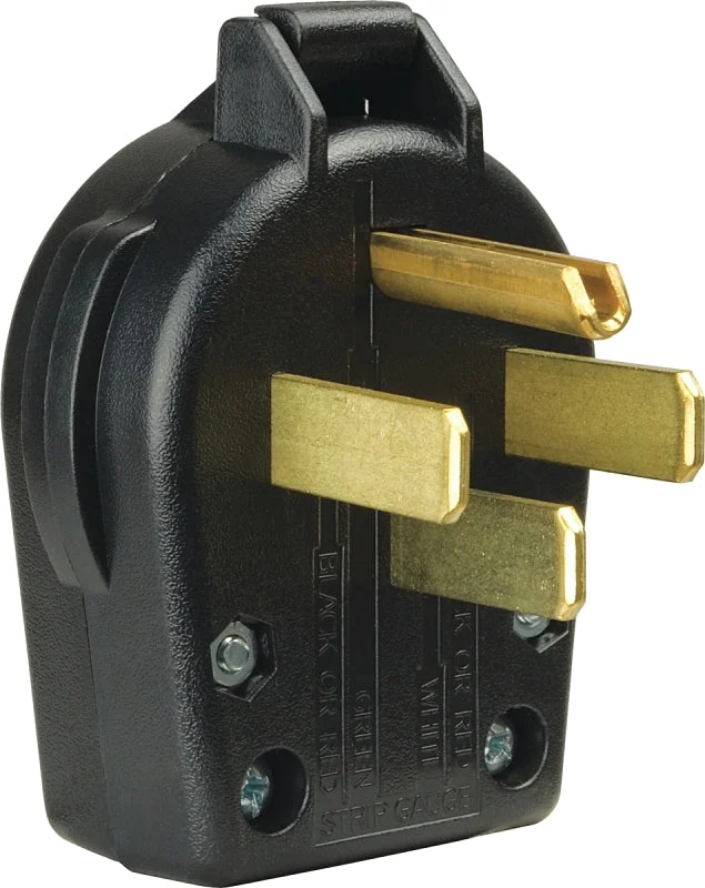Eaton S21-SP Electrical Plug, 3-Pole, 30/50 A, 125/250 V, Screw, NEMA: NEMA 14-30P, 14-50P, Black