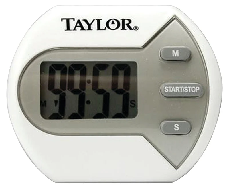 Taylor 5806 Multi-Purpose Timer, LCD Display, 99 min, White