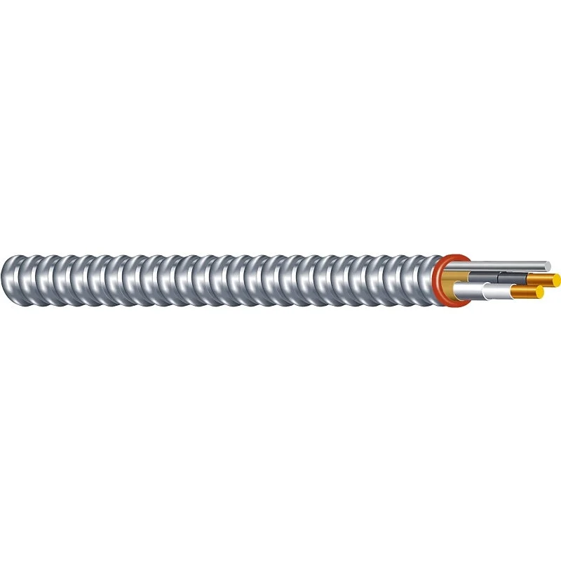 Southwire Duraclad 55275021 Armored Cable, 12 AWG Cable, 3 -Conductor, Copper Conductor, THHN/THWN Insulation