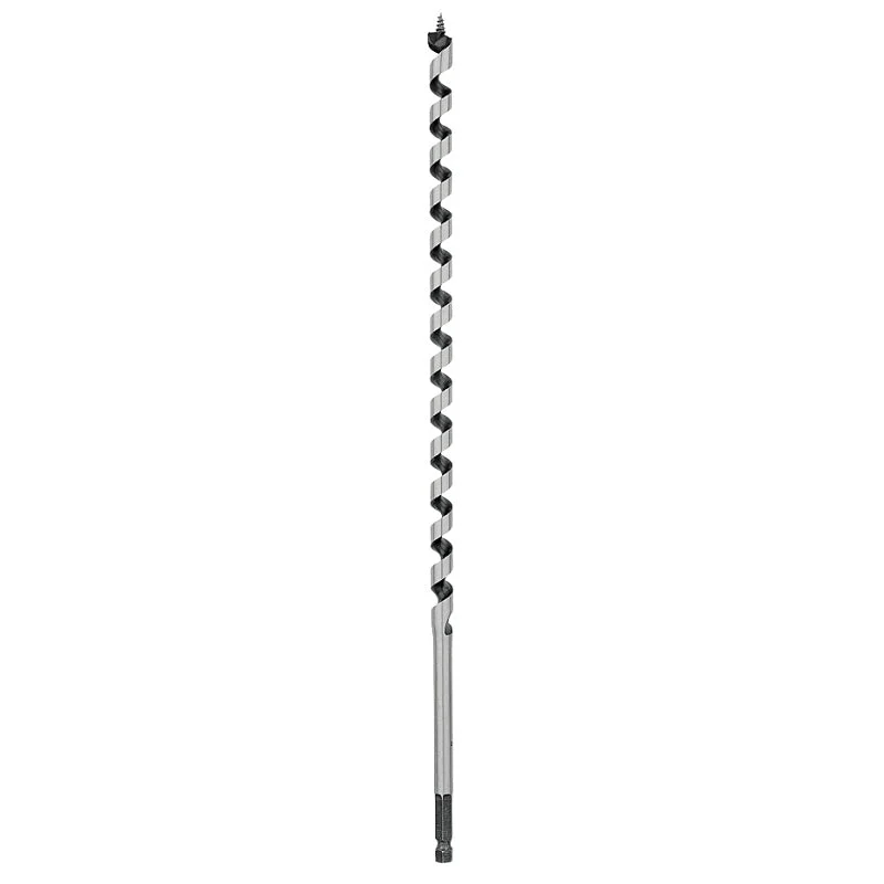 Irwin WeldTec 3043005 Auger Drill Bit, 1/2 in Dia, 17 in OAL, Twist Flute, 1-Flute, 3/8 in Dia Shank