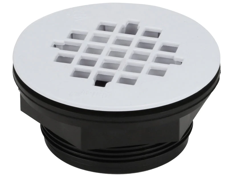 Oatey 42077 Shower Drain, ABS, Black, Specifications: Snap-In Cover Design