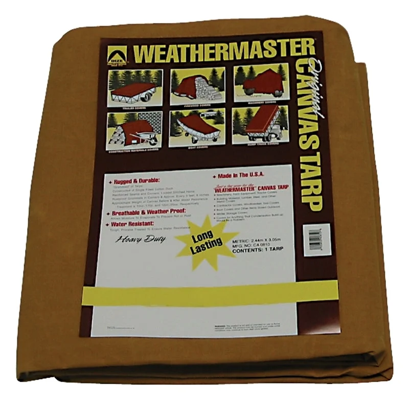 Dize Weathermaster CA1216D Tarpaulin, 16 ft L, 12 ft W, Canvas