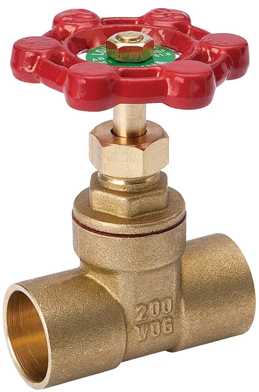 B & K ProLine Series 100-454NL Gate Valve, 3/4 in Connection, Sweat, 125, 200 psi Pressure, Brass Body