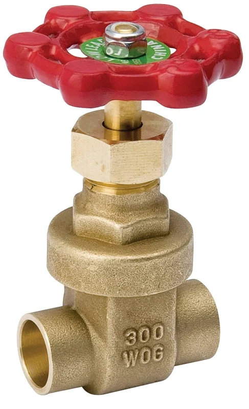 B & K ProLine Series 100-703NL Gate Valve, 1/2 in Connection, Sweat, 300, 150 psi Pressure, Brass Body