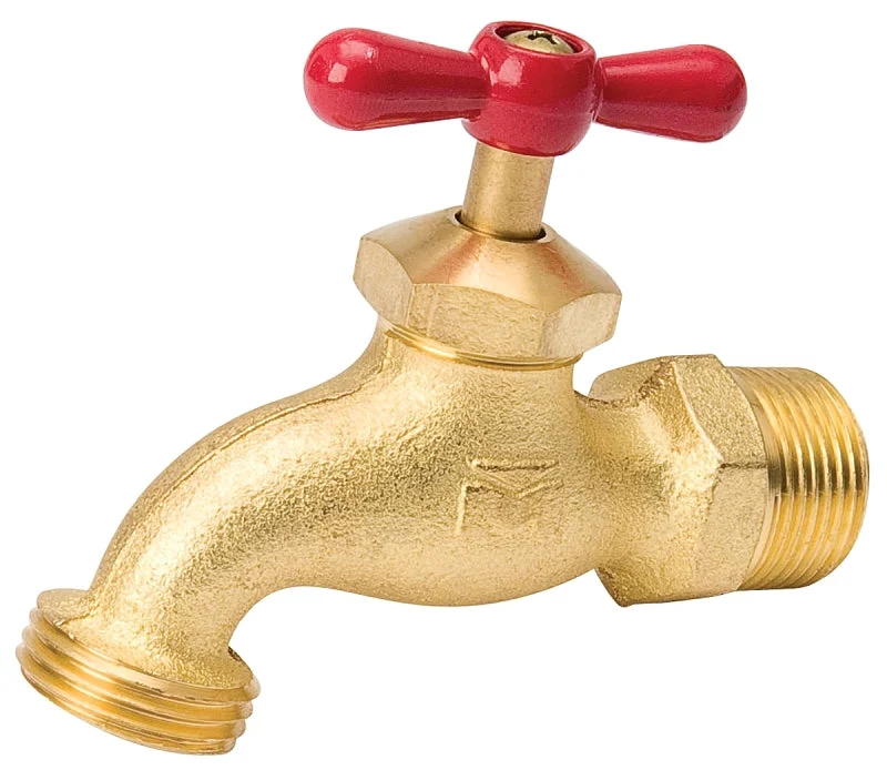 B & K 103-014 Hose Bibb, 3/4 x 3/4 in Connection, MPT x Male Hose, 125 psi Pressure, Brass Body, Antique
