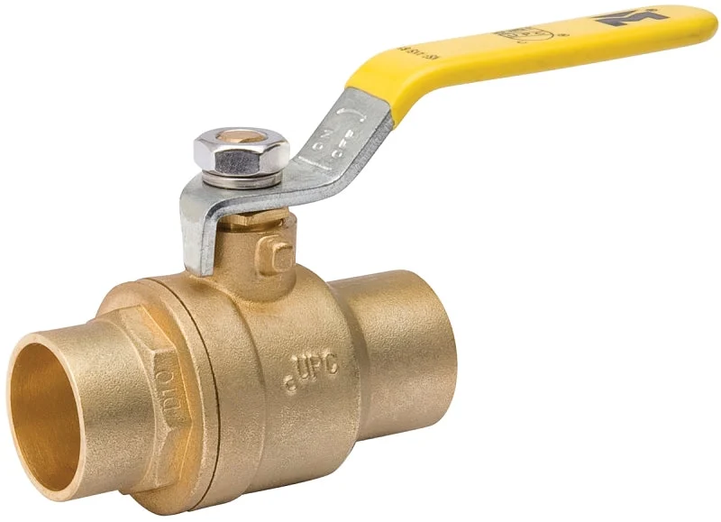 B & K 107-843NL Ball Valve, 1/2 in Connection, Compression, 150, 600 psi Pressure, Manual Actuator, Brass Body