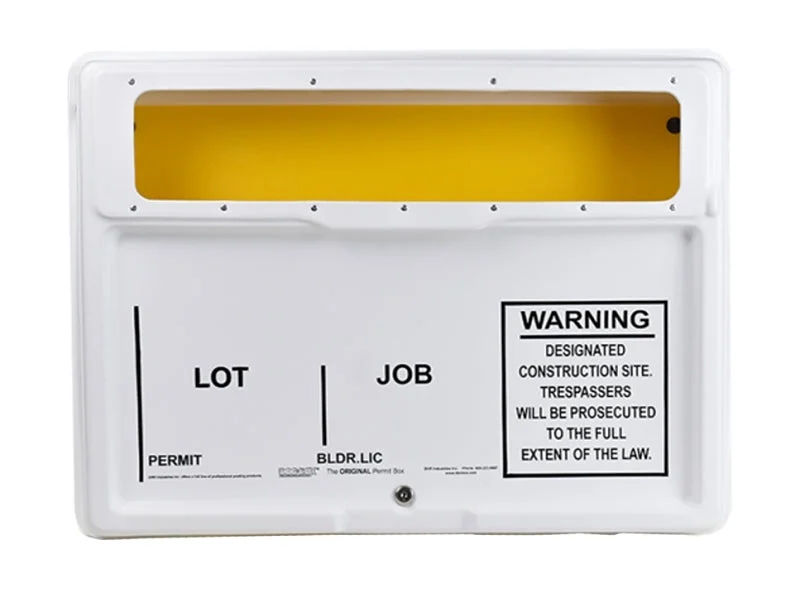 The DOC-BOX 10101 Permit Posting Box, 21 in W, 4 in H