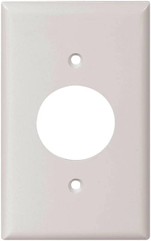 Eaton 5131W-BOX Single Receptacle Wallplate, 4-1/2 in L, 2-3/4 in W, Standard, 1-Gang, Nylon, White, High-Gloss, Flush, Pack of 15