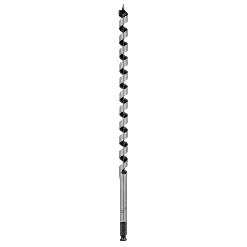Irwin WeldTec 3043008 Auger Drill Bit, 11/16 in Dia, 17 in OAL, Twist Flute, 1-Flute, 7/16 in Dia Shank