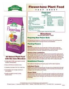 Espoma Organic Flower-Tone FT4 Organic Plant Food, 4 lb Bag, Granular, 3-4-5 N-P-K Ratio