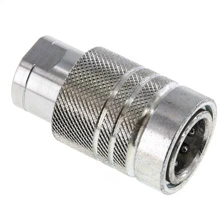 Steel DN 10 Hydraulic Coupling Socket 8 mm L Compression Ring ISO 7241-1 A/8434-1 D 16mm
