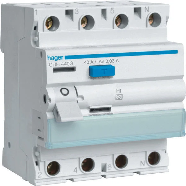 Hager High Immunity Residual Current Device - CDH440G