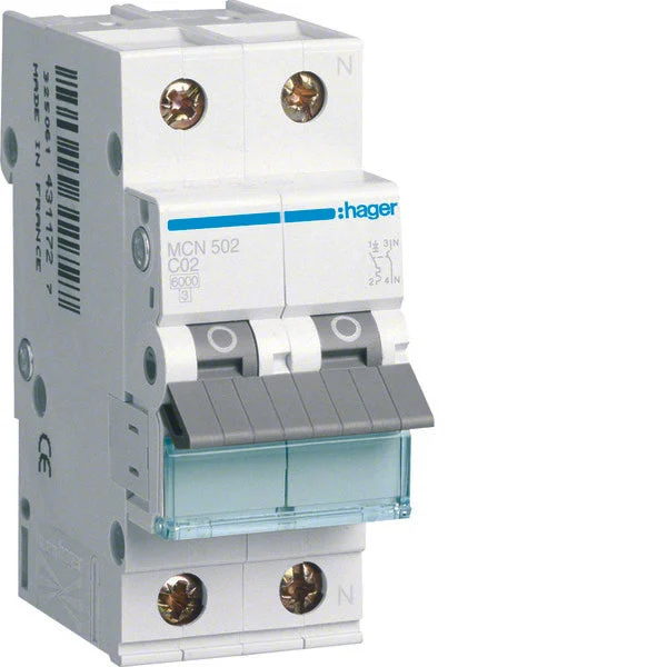 Hager MCN Circuit Breaker - MCN502