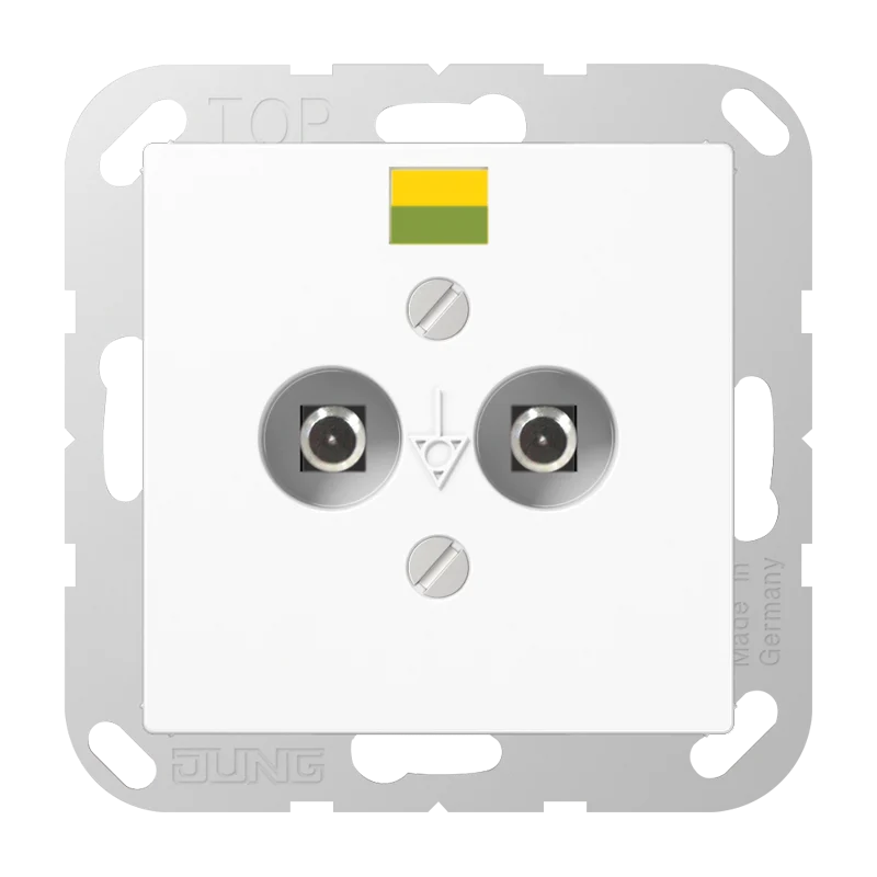 Jung AS500 Potential Equalization Socket Outlet - A565-2NWW