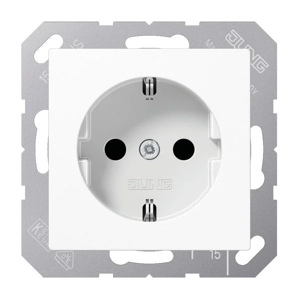 Jung Wall Outlet Box (WCD Switchgear) (European Socket) - A1520NBFWW