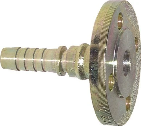 38x54 mm Stainless Steel 1.4401 Hose Pillar with Flange PN 10/16 DIN EN 14423 / DIN 2826