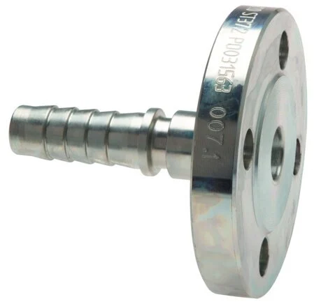 32x48 mm zink plated Steel Hose Pillar with Flange PN 10/16 DIN EN 14423 / DIN 2826