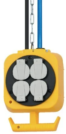 Electric and Pneumatic Power Distributor 2 Air Coupling Sockets and 3 Schuko Power Sockets