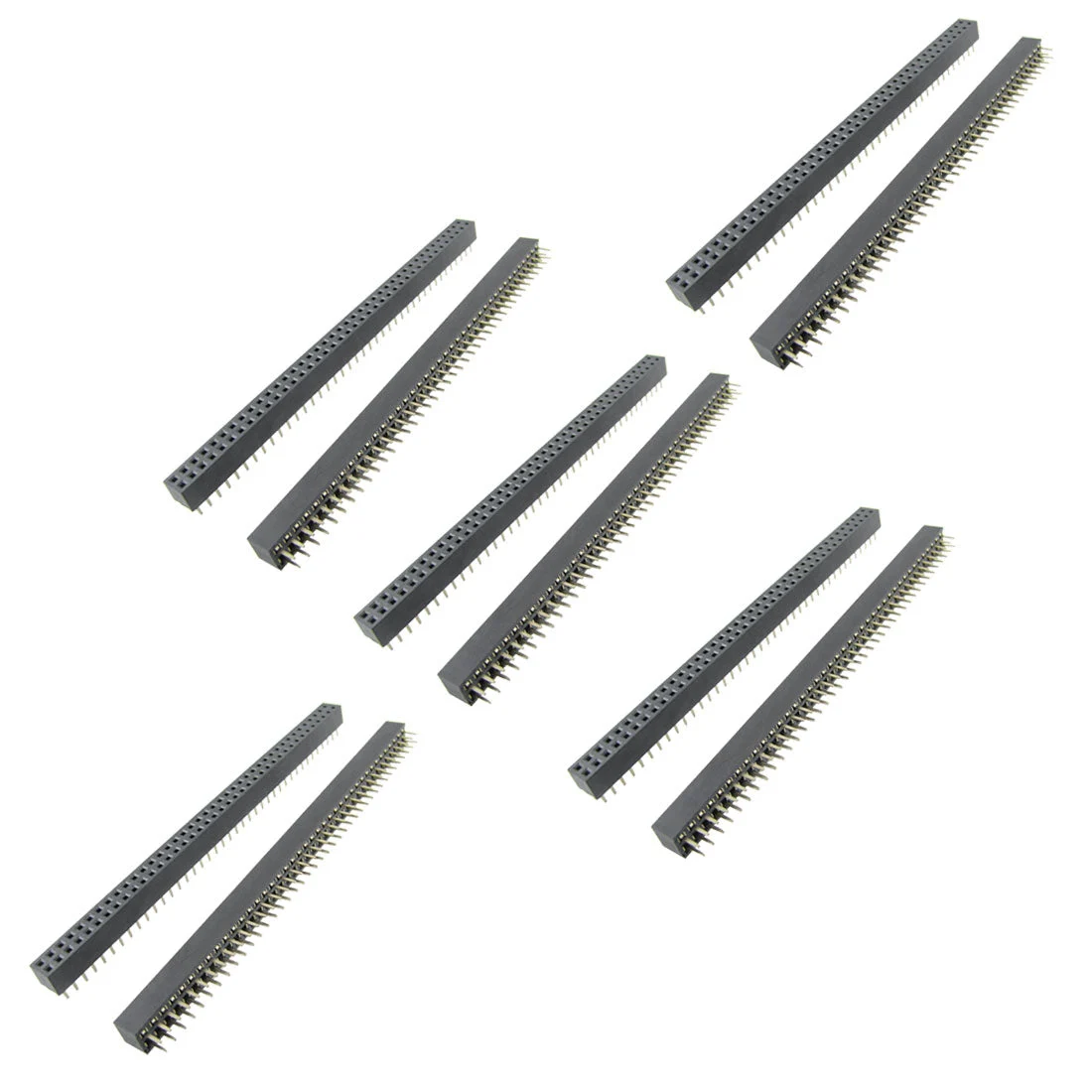 Uxcell 10 Pc 2x40 Pin 2.0mm Pitch Double Row Female Pin Headers Strip