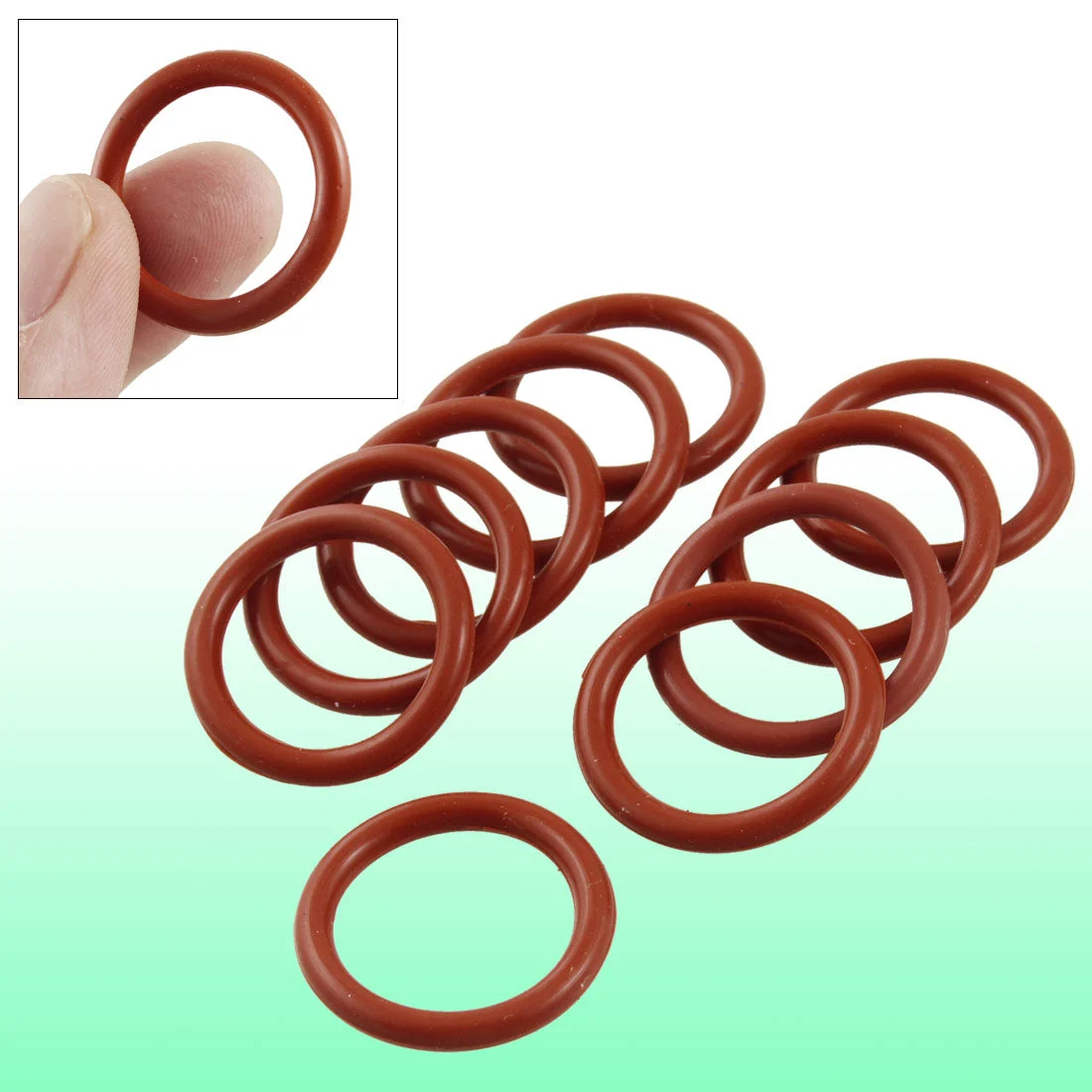 10Pc Silicone 25mm Outside Diameter 3mm Thickness O Ring Seal