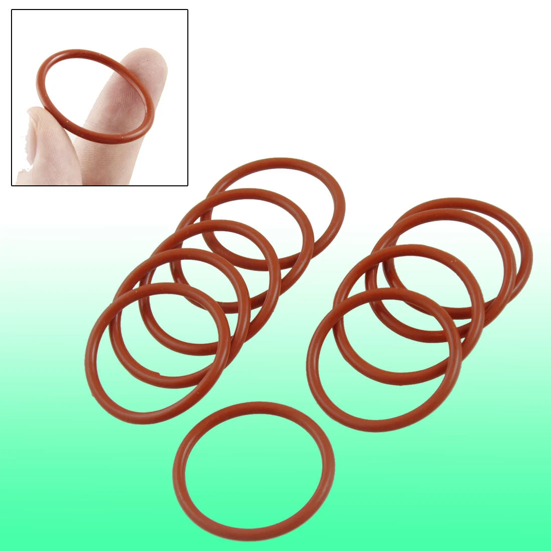 10 Pcs 30mm x 2.5mm Silicone O Ring Oil Sealing Washers Grommets Red
