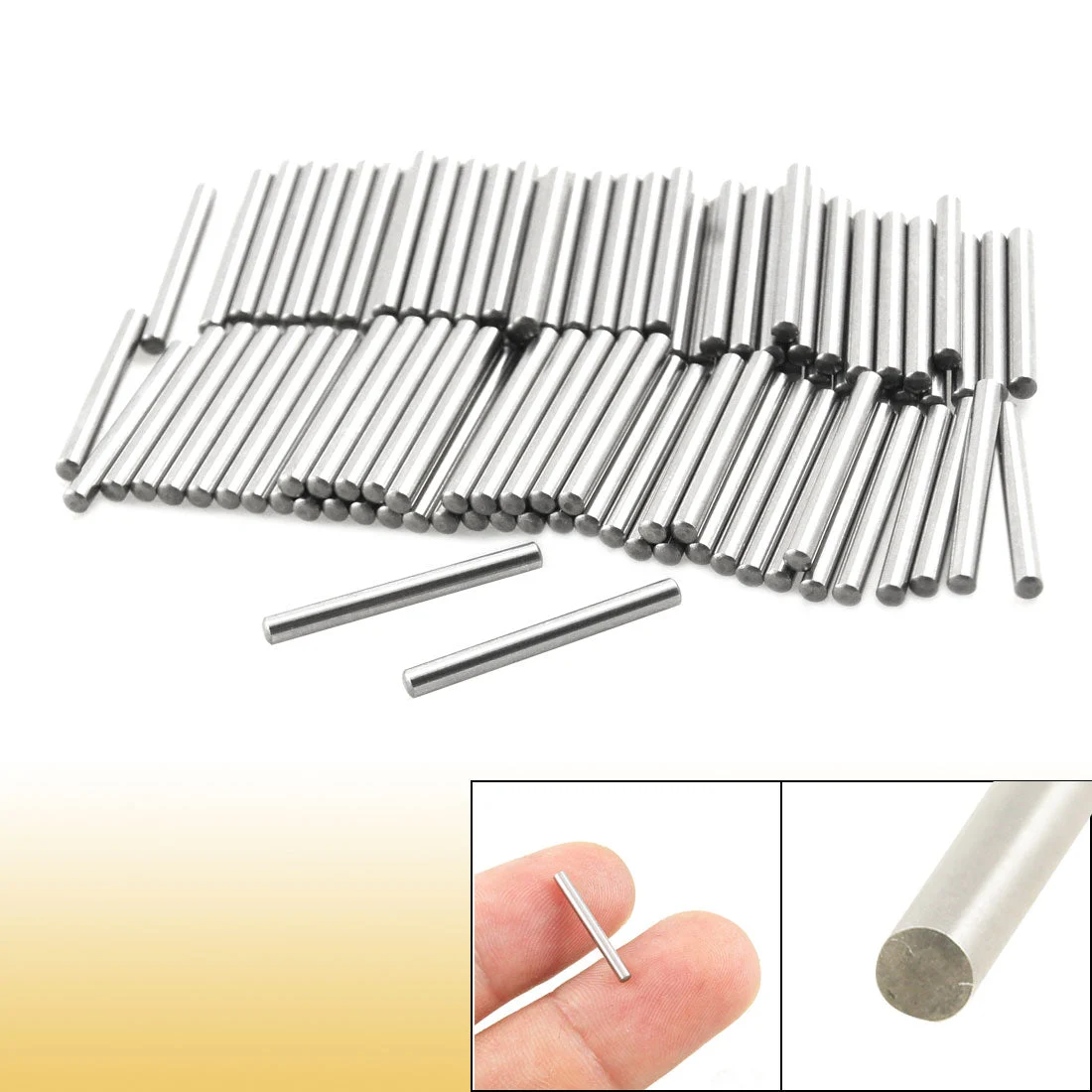 100 Pcs Carbon Steel 1.6mm x 15.8mm Dowel Pins Fasten Elements