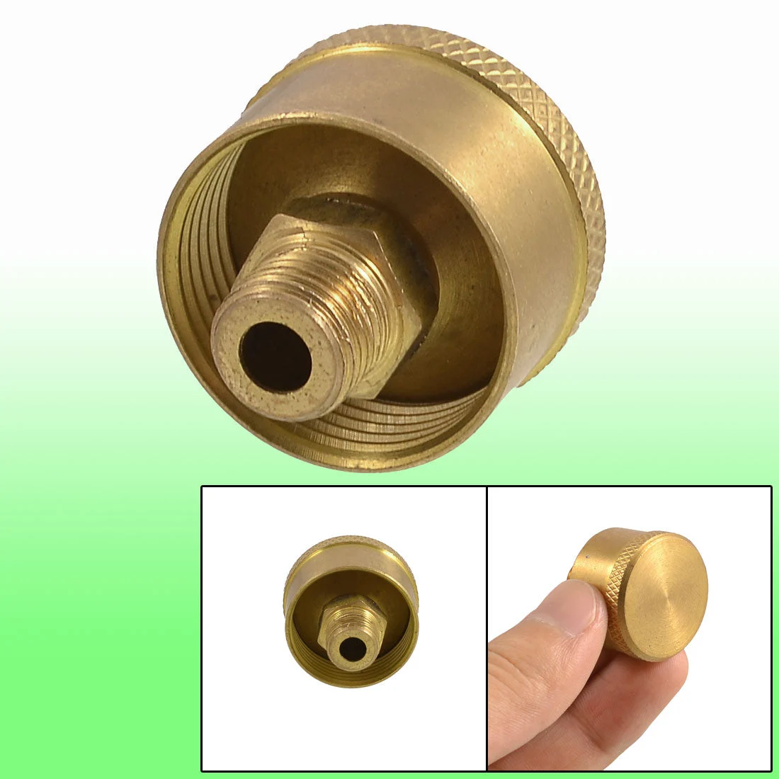 Machine Parts 1/8" NPT Thread Grease Oil Cup Cap Gold Tone