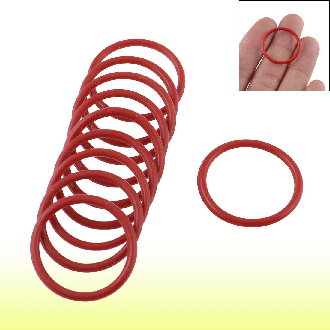 10 Pcs Red Rubber Oil Filter Seal O Rings Gaskets 25mm x 21mm x 2mm