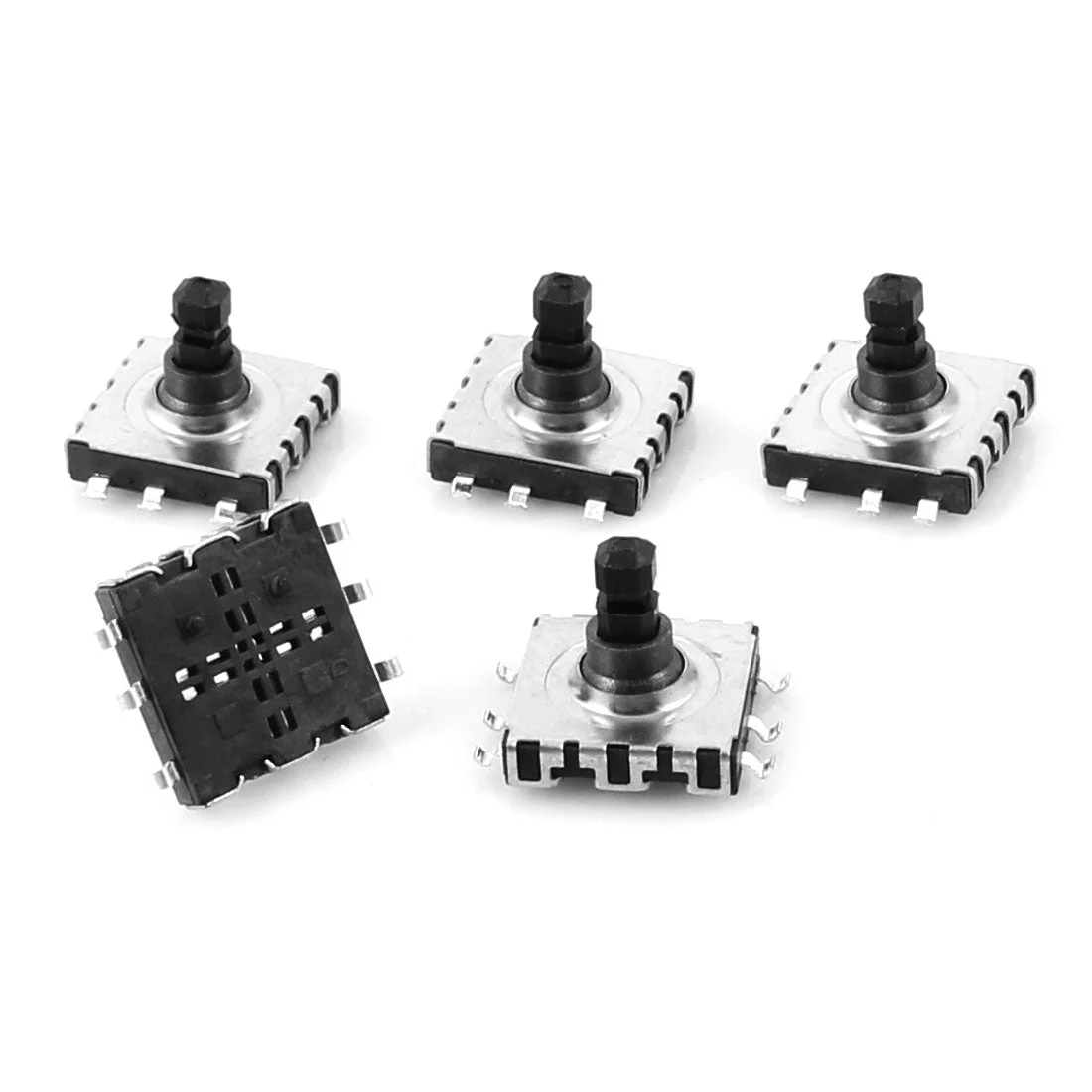 5 Pcs 10x10x9mm 6 Pin 5 Way Momentary Square Surface Mounted Devices SMT Tactile Tact Switch