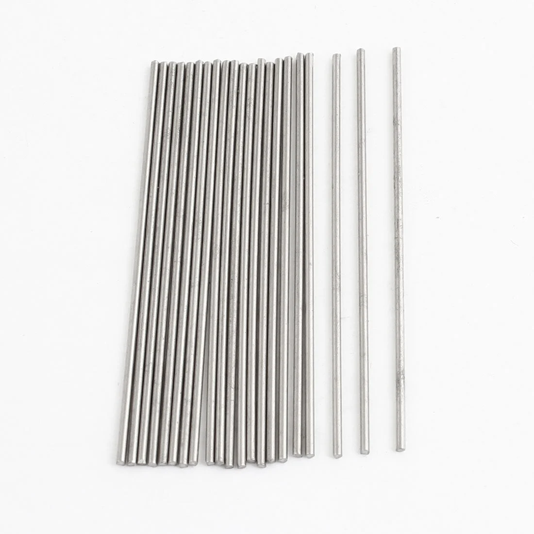 20pcs 50mm x 1mm Silver Tone Stainless Steel Transmission Round Rod
