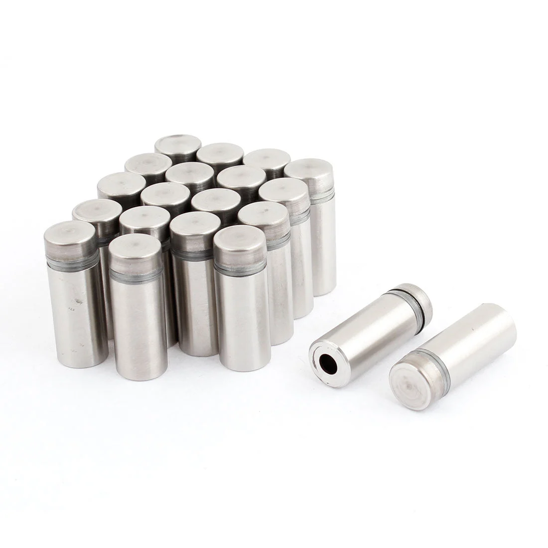 20 Pcs 12mm x 30mm Stainless Steel Frameless Standoff Clamp for Glass