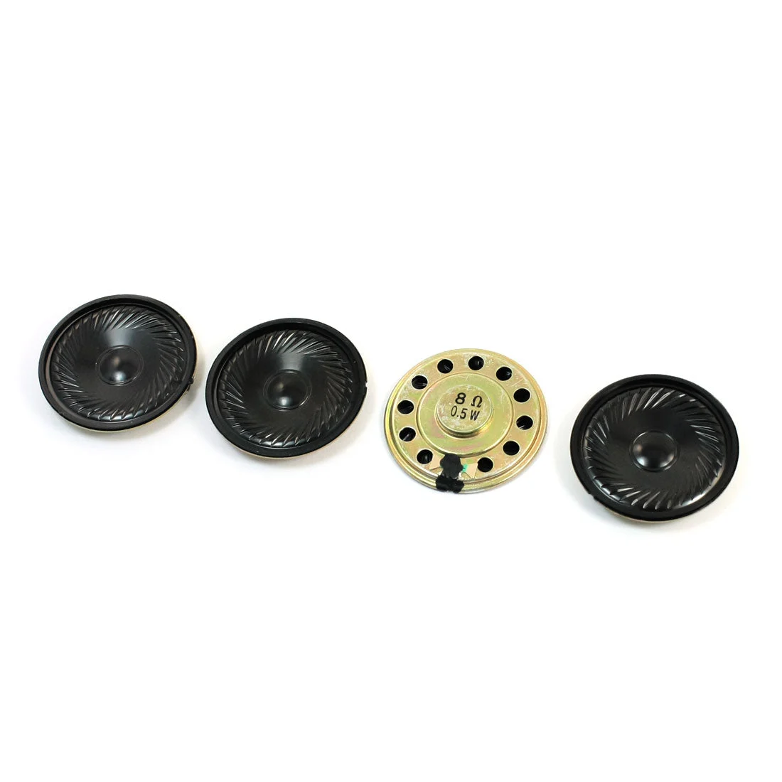 Music Player Part 50mm Dia Round Magnet Sealed Round Metal Mini Speaker Loudspeaker 8 Ohm 0.5Watt 4Pcs