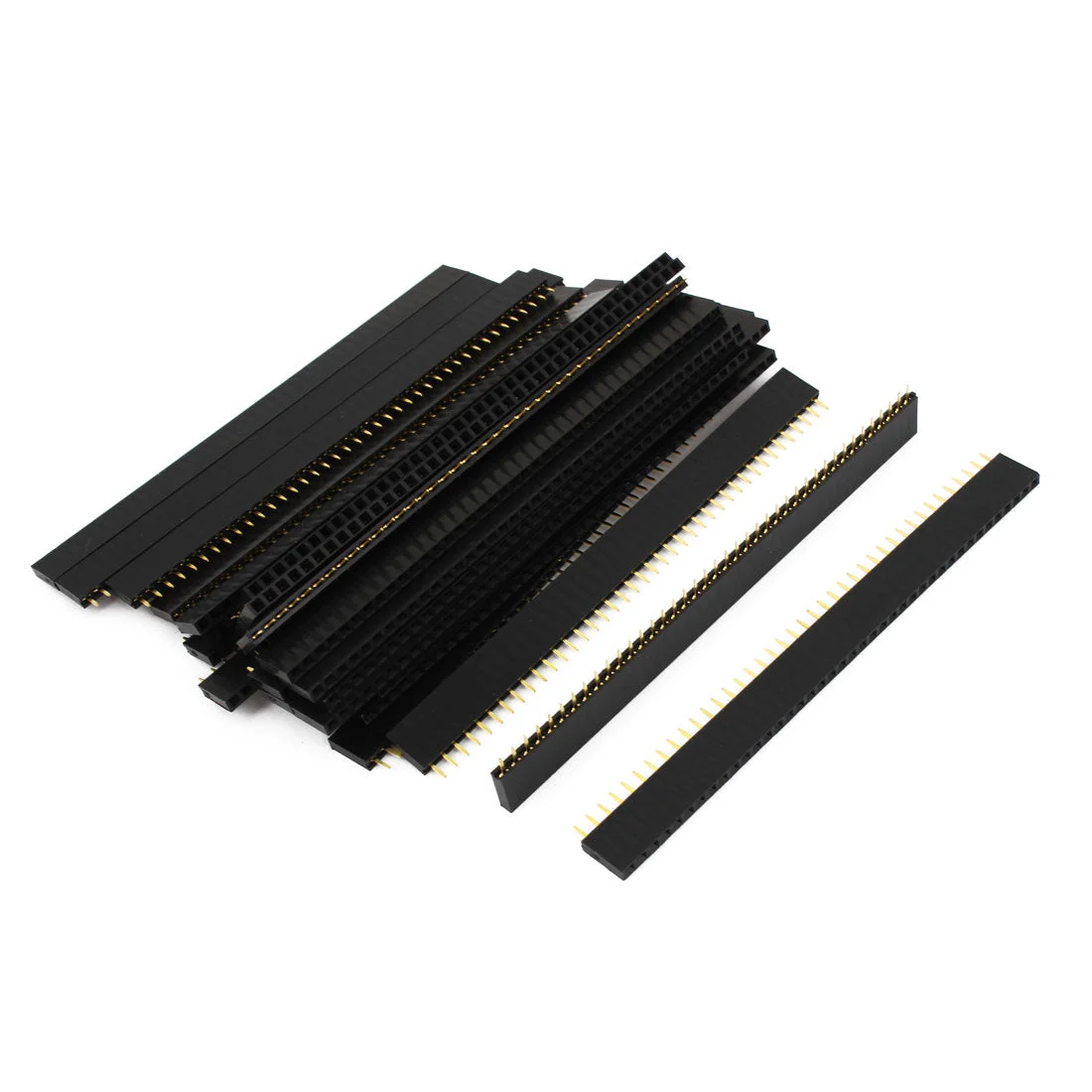 Uxcell 30 Pieces Female PCB Header 40 Way 2.54mm Spacing Connector Black