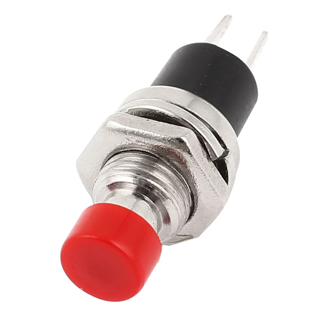 DC 24V 3A 2 Pin Terminal SPST Momentary Red Head Push Button Switch
