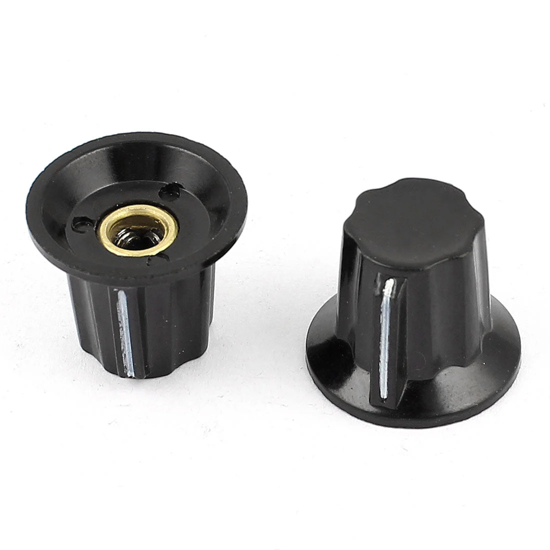 a14091900ux0028 2 Pcs Adjustable Turn 17 mm Top Potentiometer Rotary Knobs for 6 mm Diameter Shaft