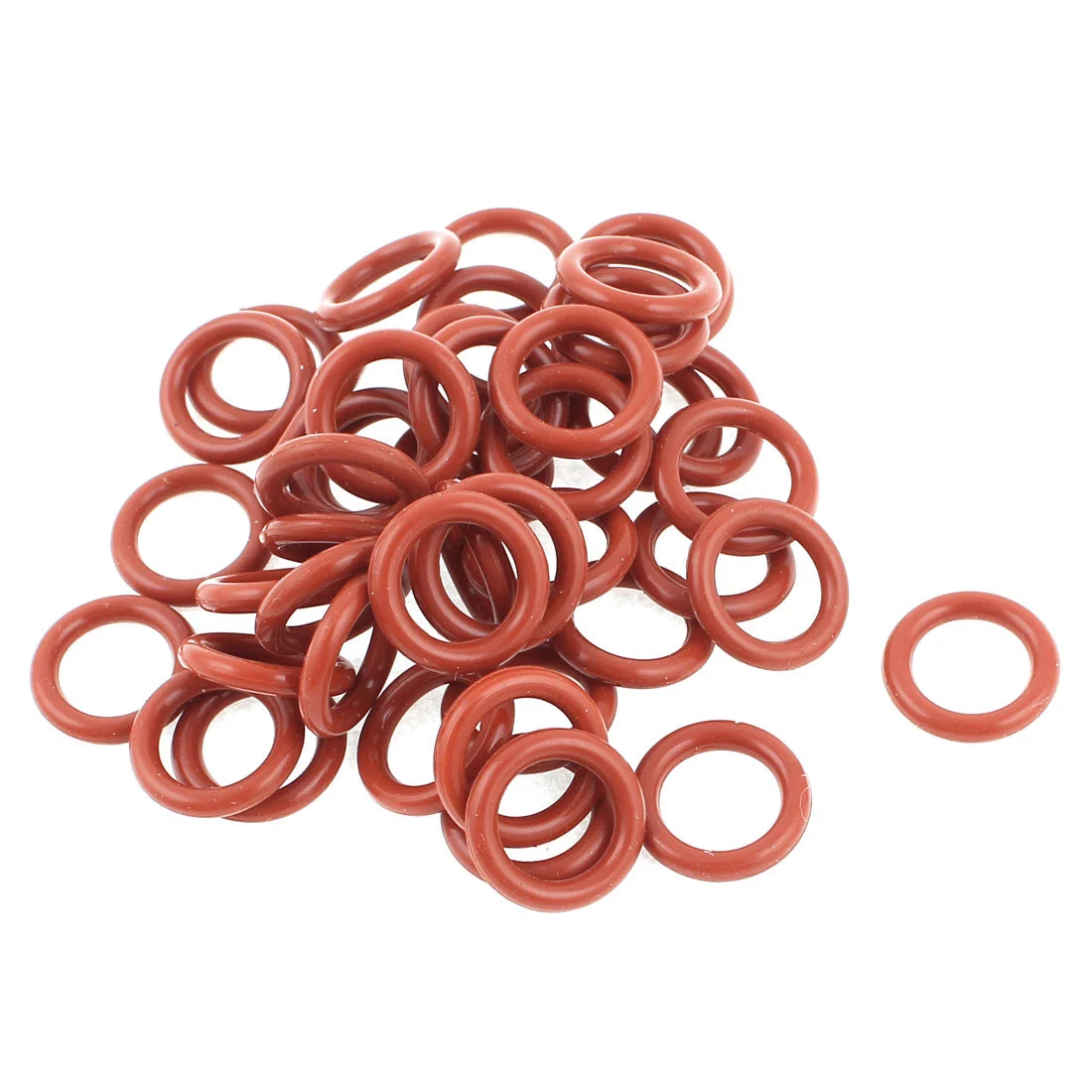 50 Pcs 12mm x 8mm x 2mm Rubber O Ring Oil Seal Gasket Replacement Red