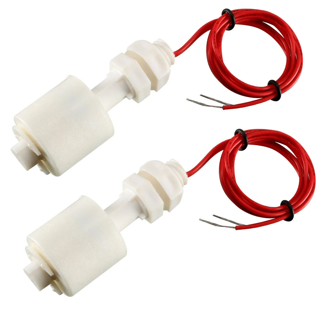 2Pcs ZP4510 White Plastic Liquid Water Level Sensor Float Floating Switch
