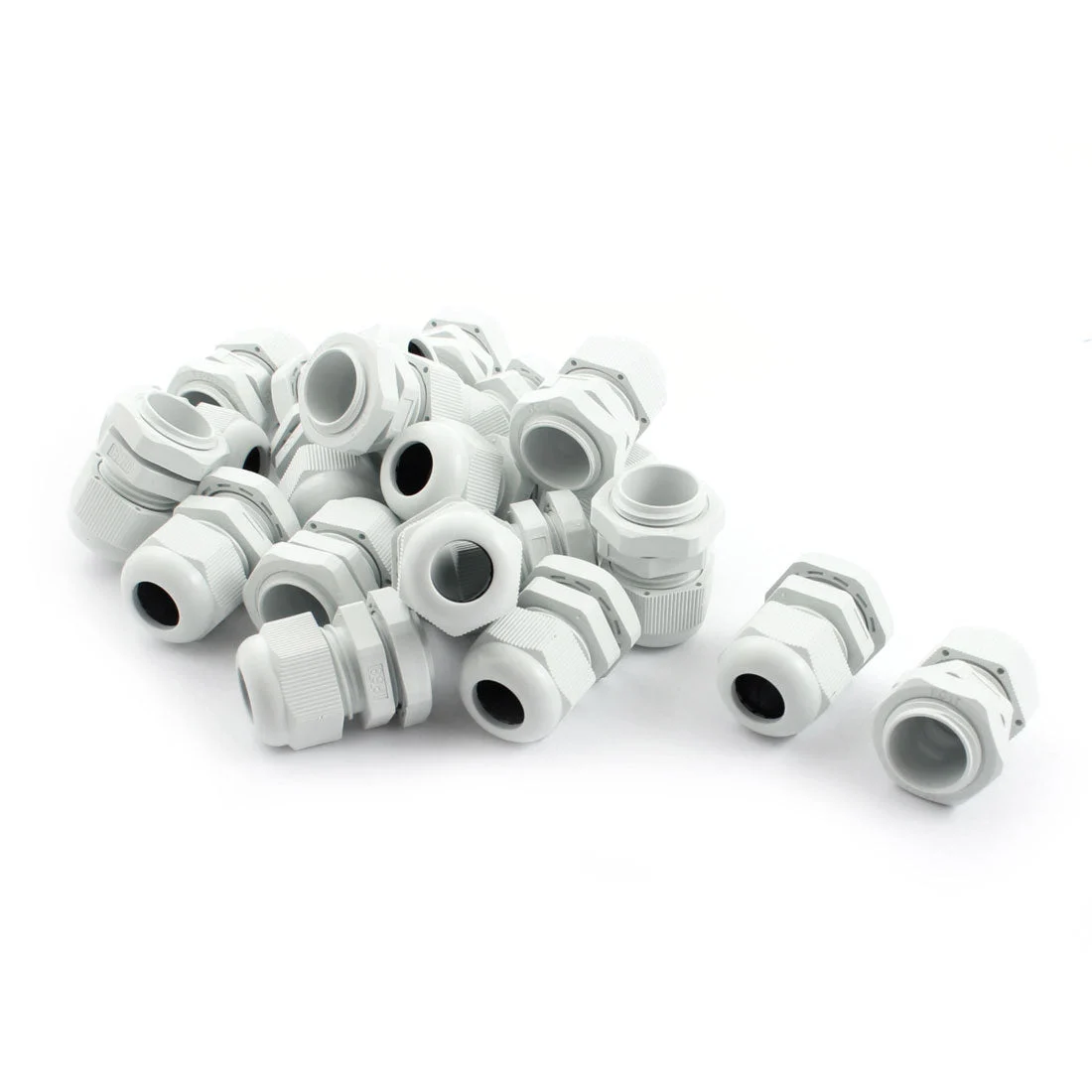 20Pcs Waterproof Gland Connector PG11 w Nut for 5-10mm Dia Cable Wire