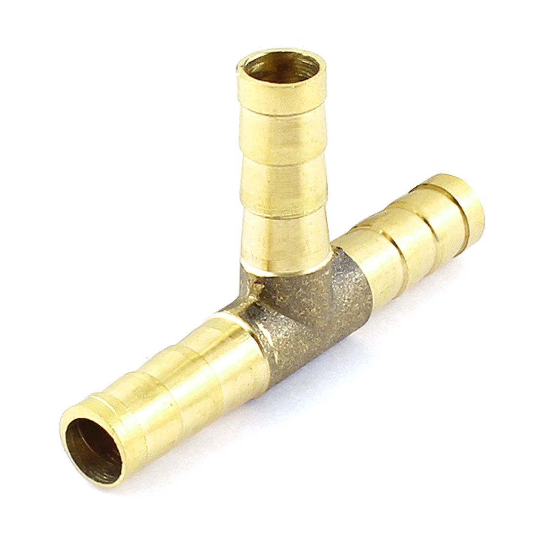 8mm Dia T Piece Air Water Fuel Brass Hose Joiner Tee Pipe Tube Fitting Connector