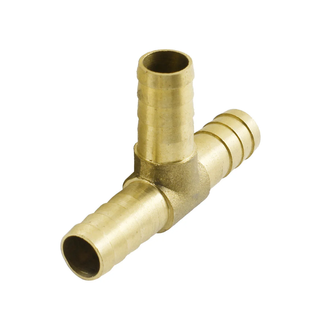 10mm Dia T Piece Air Water Fuel Brass Hose Joiner Tee Pipe Tube Fitting Connector 51 x 32mm(L xH)